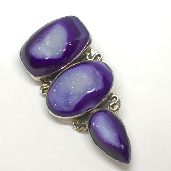 AKR Sterling Silver Druzy Enhancer/Brooch